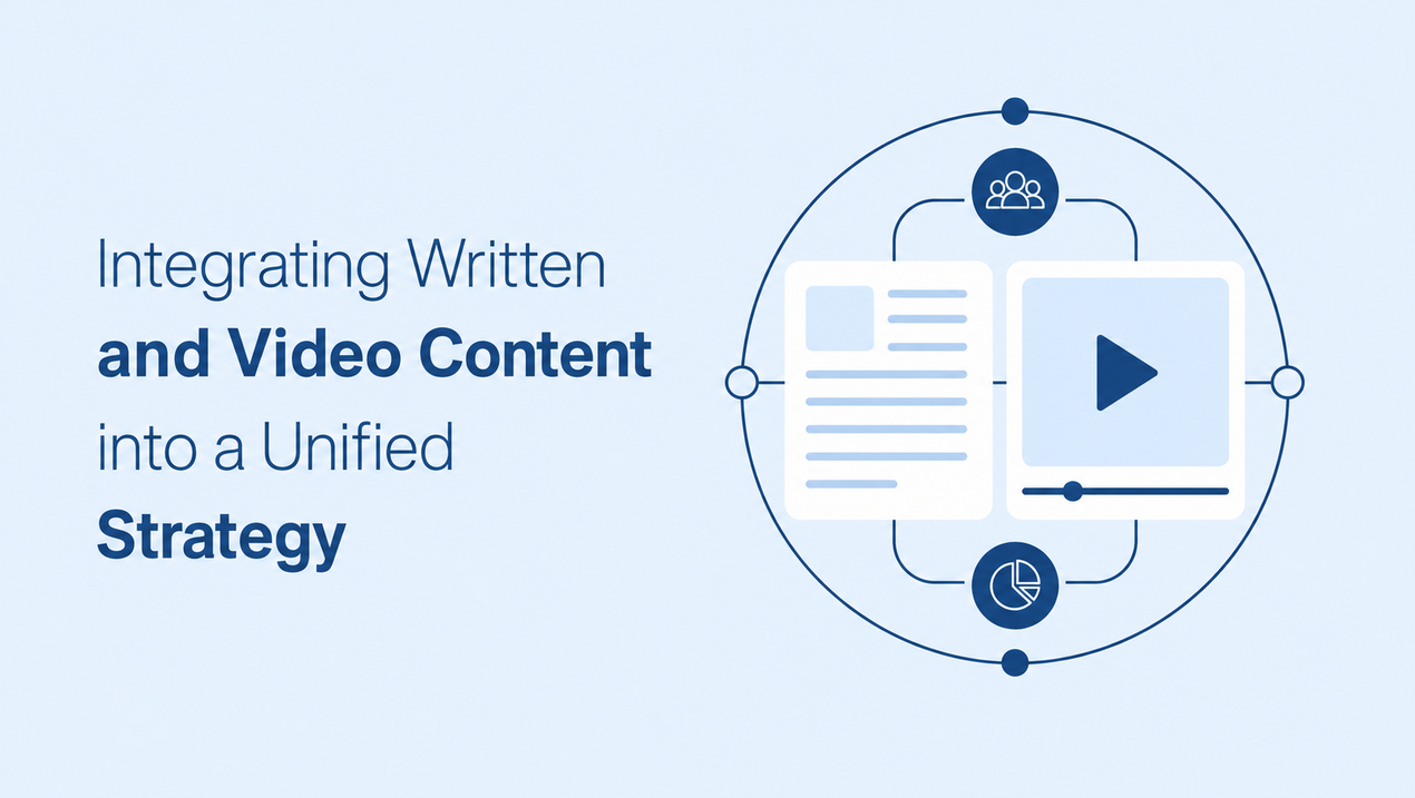 Integrating written and video content into a unified strategy