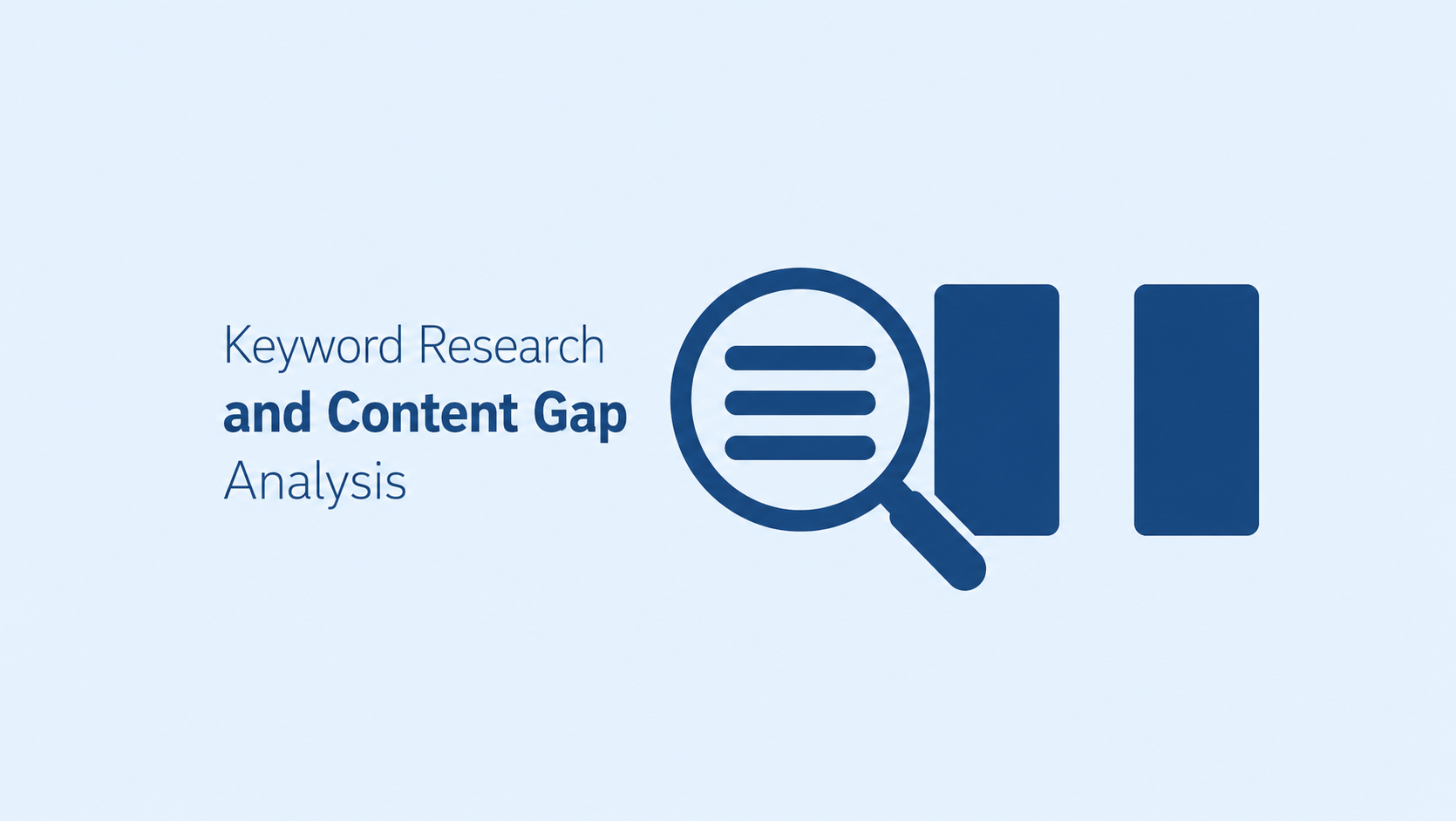 Keyword research and content gap analysis workflow comparing existing site content with competitor coverage