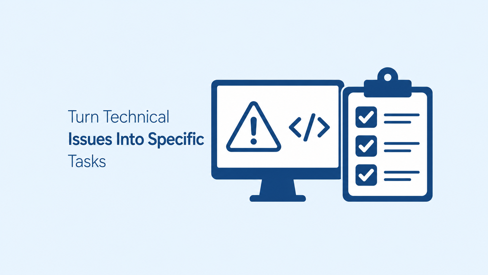 Turning vague SEO audit findings into specific assignable tasks with affected pages, required changes, time estimates and a clear definition of done