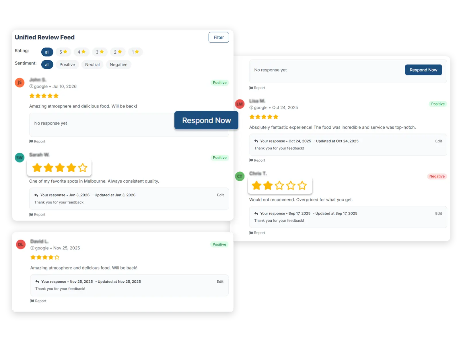 Review feed