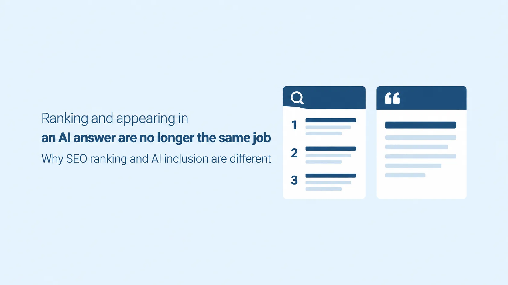 Search rankings vs AI answers