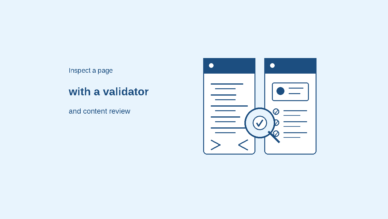 Comparing a schema validator's output against the page's actual visible content