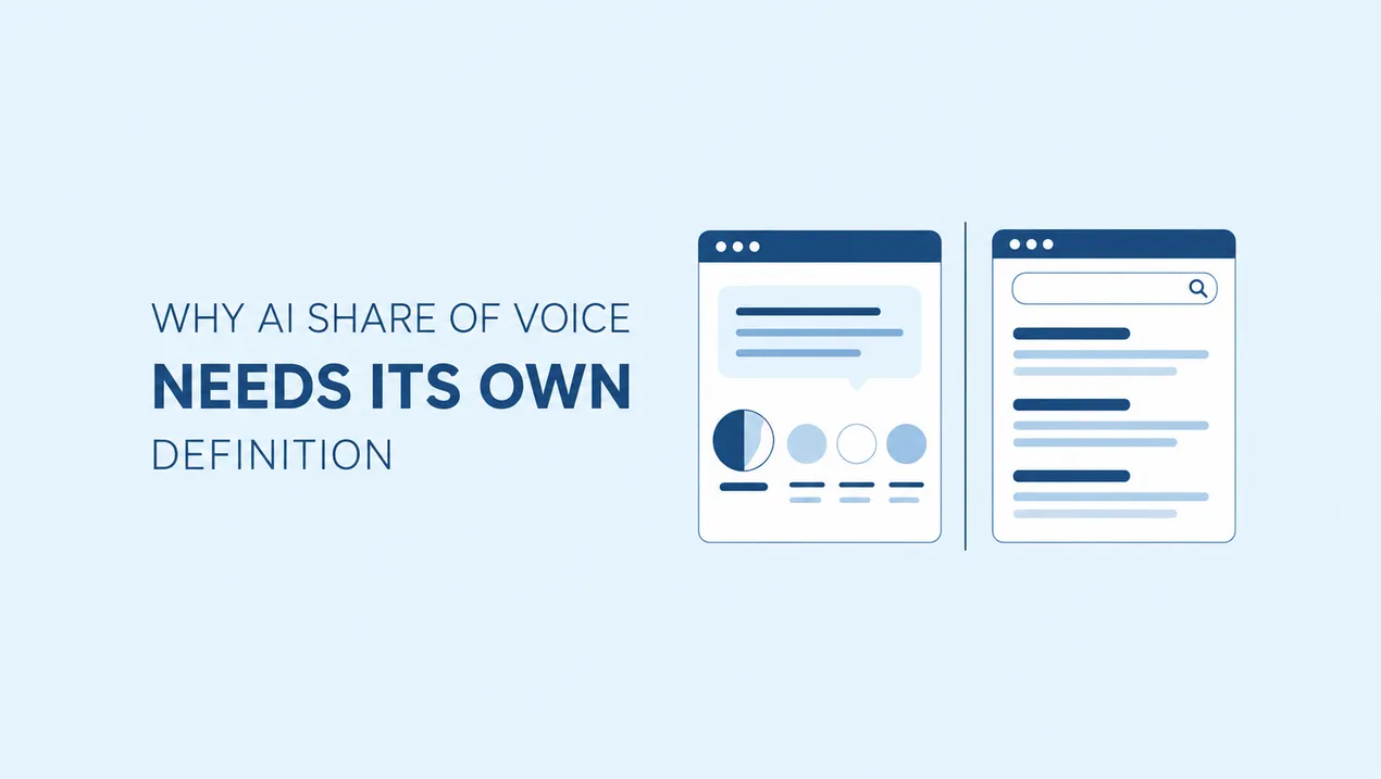 Why AI Share of Voice needs its own definition