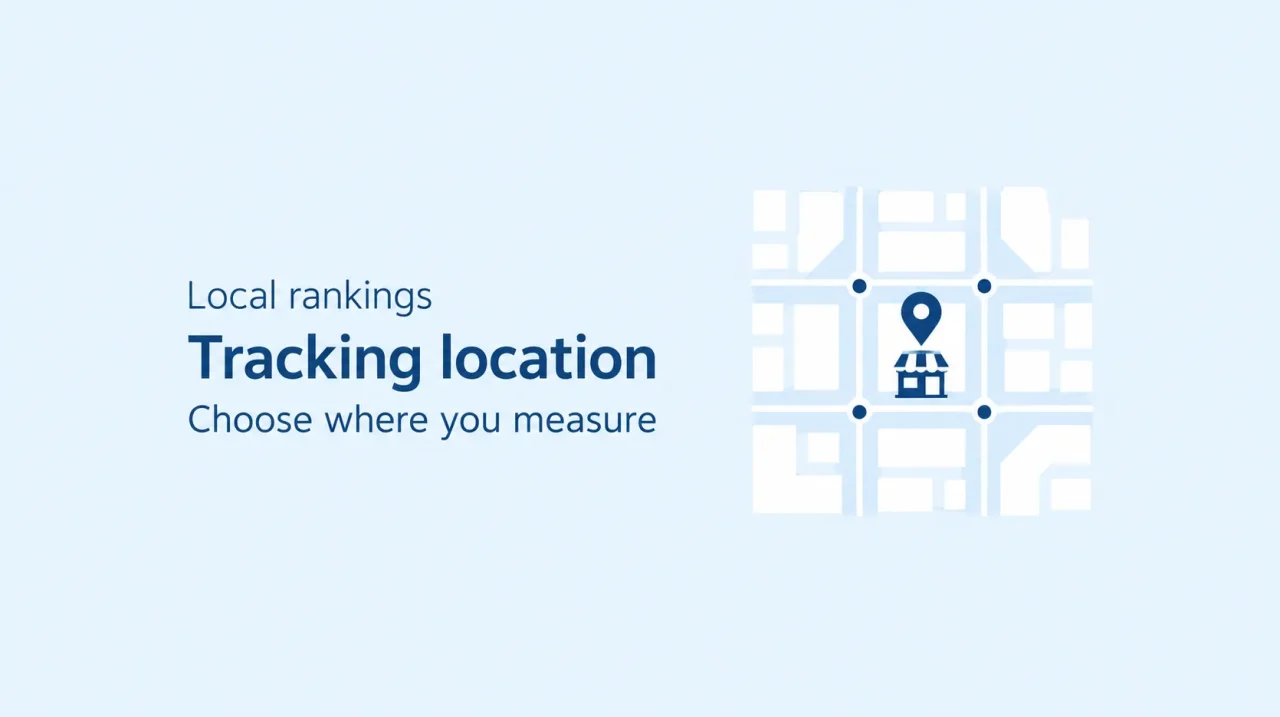 Choosing a local SEO tracking point
