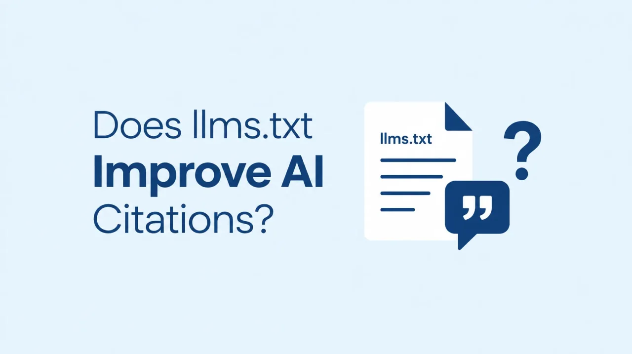 Does llms.txt improve AI citations