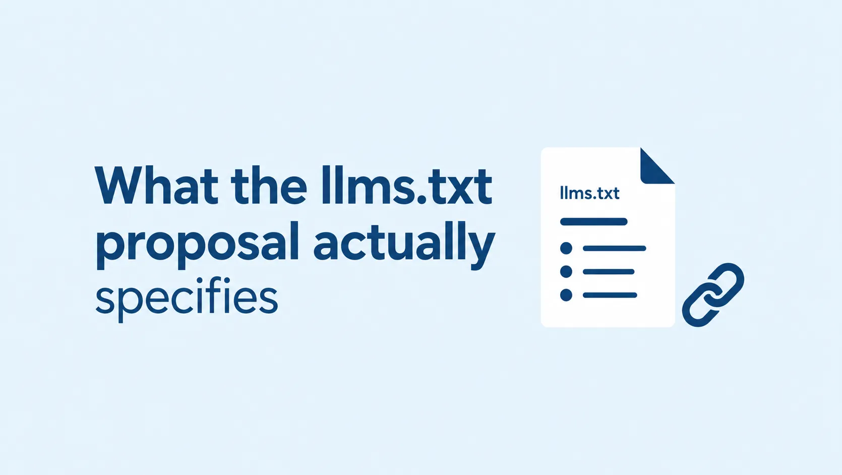 What the llms.txt proposal specifies